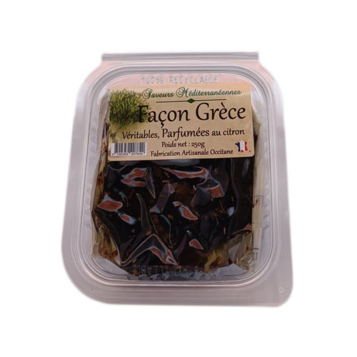 Olives noires façon Grèce barquette 250g