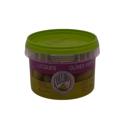 Olives vertes Lucques fraîches pot 280g